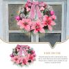 HOLIDYOYO 30cm Christmas Pine Wreath Home Decor Pendant Artificial Wreath Berry Ball Bow for Wall Door Window view 3
