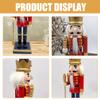 Veemoon Desktop Nutcracker Ornament Traditional Christmas Decor for Festive Tabletop and Shelf Display Adorable Royal Soldier Design Holiday view 3
