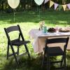 VINGLI Resin Folding Chairs with Cushion, Foldable Plastic Chair with Comfortable Padded Seats, Perfect for Event Party Indoor Outdoor, Black, 8 PC view 2