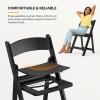 VINGLI Resin Folding Chairs with Cushion, Foldable Plastic Chair with Comfortable Padded Seats, Perfect for Event Party Indoor Outdoor, Black, 8 PC view 4