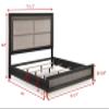 Beautiful 1Pc Black Brown Finish Queen Size Panel Bed Solid Wood Wooden Bedroom Furniture view 2