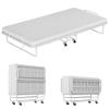 Ferlizer Folding Bed with Mattress 31" Space-Saving Guest Cot, White view 1