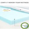 Ferlizer Folding Bed with Mattress 31" Space-Saving Guest Cot, White view 4