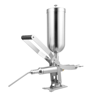 Liffshsy Churro Maker Manual Donut-Filling Machine, 5L Stainless Steel Doughnut Filler with Long and Short Nozzle, Fruit Donut Filling Machine for Kitchens