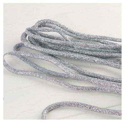 Factory Direct Craft Glittered Silver Rope Garland - Sparkling Wired Rope Garland for Christmas, Weddings and Special Events (29 Total Feet, 2 Pieces 14-1/2 feet Each)