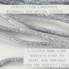 Factory Direct Craft Glittered Silver Rope Garland - Sparkling Wired Rope Garland for Christmas, Weddings and Special Events (29 Total Feet, 2 Pieces 14-1/2 feet Each) view 2