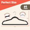 Black Velvet Hangers 60 Pack  360 Swivel Hook, Non-Slip and Space Saving Hangers, Heavy-Duty 11 lbs Weight Capacity - Smooth Velvet Finish for Crease-Free Clothes and Effortless Closet Organization view 2