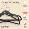 Black Velvet Hangers 60 Pack  360 Swivel Hook, Non-Slip and Space Saving Hangers, Heavy-Duty 11 lbs Weight Capacity - Smooth Velvet Finish for Crease-Free Clothes and Effortless Closet Organization view 4