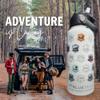 BlueTrail 50 States Water Bottle with Stickers - 32 oz Insulated Stainless Steel, Upgraded Leak-Proof Lid, UV & Waterproof Permanent Stickers, Laser Engraved 50 States of the USA (Pale Mint) view 2