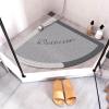 SUZEPER Corner Shower Mat, Non Slip Loofah Shower Mat with Drain,PVC Sector Loofah Bathtub Mat,Quick Dry Washable Bath Mat for Shower and Bathroom(90x90cm(35x35inch), G) view 1