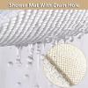 SUZEPER Corner Shower Mat, Non Slip Loofah Shower Mat with Drain,PVC Sector Loofah Bathtub Mat,Quick Dry Washable Bath Mat for Shower and Bathroom(90x90cm(35x35inch), G) view 3