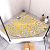SUZEPER Corner Shower Mat, Non Slip Loofah Shower Mat with Drain,PVC Sector Loofah Bathtub Mat,Quick Dry Washable Bath Mat for Shower and Bathroom(80x80cm(31x31inch), I) view 1