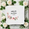 Custom Wedding Napkins, Personalized Napkin for Party, Floral Wedding Napkins, Bridal Shower Couples Engagement Party Napkin, Customized Napkins - Perfect for Weddings, Engagements and Anniversaries view 3