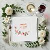 Custom Wedding Napkins, Personalized Napkin for Party, Floral Wedding Napkins, Bridal Shower Couples Engagement Party Napkin, Customized Napkins - Perfect for Weddings, Engagements and Anniversaries view 4
