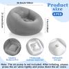 Realspring Inflatable Bean Bag Chairs Outdoor Blow up Camping Chairs Inflatable Lazy Sofa Folding Portable Bean Bag Loungers Couch for Movie Night(Dark Gray,6 Pcs) view 2