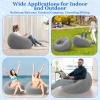 Realspring Inflatable Bean Bag Chairs Outdoor Blow up Camping Chairs Inflatable Lazy Sofa Folding Portable Bean Bag Loungers Couch for Movie Night(Dark Gray,6 Pcs) view 3