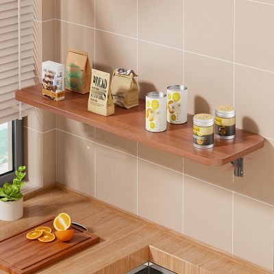 Home bar folding table wall mountWooden wall mount table fold downfoldable wall table for small spaceswall attached laundry folding tablewall mounted desk, bedroom, study, dining room(Teak,50*20cm