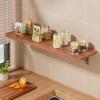 Home bar folding table wall mountWooden wall mount table fold downfoldable wall table for small spaceswall attached laundry folding tablewall mounted desk, bedroom, study, dining room(Teak,50*20cm view 1