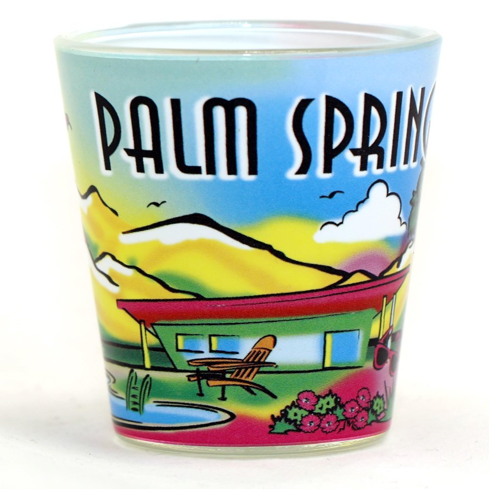 Palm Springs California Neon Rainbow Shot Glass
