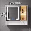 AYHARYLH Bathroom Medicine Cabinet with Lights, Wall-Mounted Wooden Medicine Cabinet with Defogger,Recessed Or Surface Mount, Vanity Mirror Cabinet with Lights & Brightness Adjustment view 2