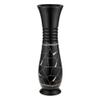 AeraVida Unique Patterned Mosaic Black 14-inch Natural Mango Tree Wooden Vase | Black Vase | Black Decor | Wooden vase | Black Home Decor view 2