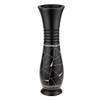AeraVida Unique Patterned Mosaic Black 14-inch Natural Mango Tree Wooden Vase | Black Vase | Black Decor | Wooden vase | Black Home Decor view 3