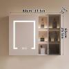 AYHARYLH Mirrored Medicine Cabinets for Bathroom with LED Lights,Defog & Dimmable Bathroom Mirror with Storage, Vanity Mirror Cabinet with Lights & Brightness Adjustment,recessed Medicine Cabinets view 2