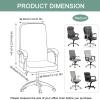 ZRCYXDW Velvet Office Chair Cover, Stretch Desk Chair Cover Soft with Zipper Rotating Chair Slipcover Removable Washable Computer Chair Cover-Yellow-Medium view 3