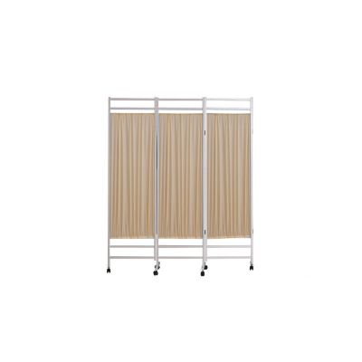 6Ft Folding Privacy Screens Medical Privacy Room Divider with Locking Wheels Easy to Clean for Bedroom, Dining Room, Office, Hospital(Marrom,150X180CM)