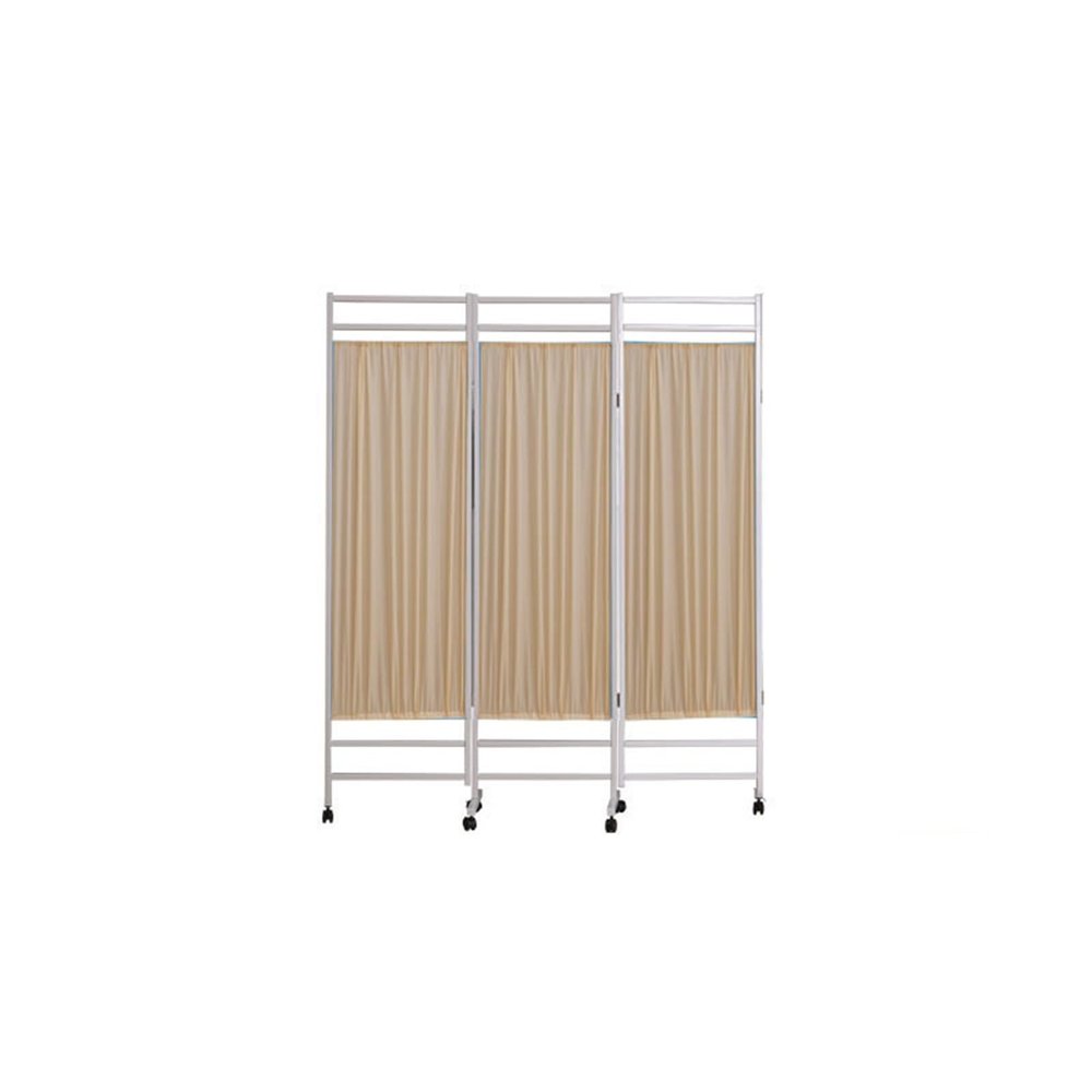 6Ft Folding Privacy Screens Medical Privacy Room Divider with Locking Wheels Easy to Clean for Bedroom, Dining Room, Office, Hospital(Marrom,150X180CM)
