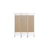 6Ft Folding Privacy Screens Medical Privacy Room Divider with Locking Wheels Easy to Clean for Bedroom, Dining Room, Office, Hospital(Marrom,150X180CM) view 1