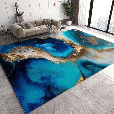 2x4 Runner Rug Emerald Turquoise Marble Rugs for Entryway, Gold-Plated Embossed European Style Washable Kitchen Rugs Soft Non Slip Anti Fatigue for Sink Laundry Indoor Hallways