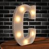 Light Up Marquee Letters, 26 Alphabet LED Lights, Night Light White Plastic Letters for Engagement Party Wedding Baby Shower Birthday, Marquee Sign (C) view 1