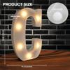 Light Up Marquee Letters, 26 Alphabet LED Lights, Night Light White Plastic Letters for Engagement Party Wedding Baby Shower Birthday, Marquee Sign (C) view 2