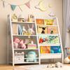 infurnic 4 Tier Kids Bookshelf Toddler Bookshelf and Toy Storage Organizer, Bookcase Nursery Book Shelf for Bedroom, Playroom and Nursery, White view 1
