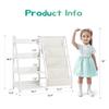 infurnic 4 Tier Kids Bookshelf Toddler Bookshelf and Toy Storage Organizer, Bookcase Nursery Book Shelf for Bedroom, Playroom and Nursery, White view 2