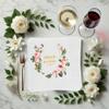 Customized Wedding Napkins, Personalized Napkins for Party, Floral Wedding Napkins, Bridal Shower Couples Engagement Party Napkin, Custom Napkins - Perfect for Weddings, Engagements and Anniversaries view 4