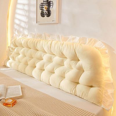 Headboard Pillow for Bed,Upholstered Bed Large Bolster Headboard Positioning Support Reading Pillow Cushion,Cushion Headboard with Washable Cover,Filled with Cotton,for Couch Sofa Backrest Long Pillow