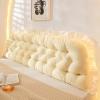 Headboard Pillow for Bed,Upholstered Bed Large Bolster Headboard Positioning Support Reading Pillow Cushion,Cushion Headboard with Washable Cover,Filled with Cotton,for Couch Sofa Backrest Long Pillow view 1