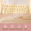 Headboard Pillow for Bed,Upholstered Bed Large Bolster Headboard Positioning Support Reading Pillow Cushion,Cushion Headboard with Washable Cover,Filled with Cotton,for Couch Sofa Backrest Long Pillow view 2