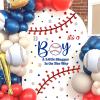 Baseball Theme Baby Shower Backdrop Decorations Gender Reveal Party Decals Baby Boy Sign Balloon Arch Decal Baby Shower Party Stickers is A Little Slugger in On The Way Backdrop Decals view 4