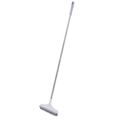 Floor Scrub Brush 2 in 1 Cleaning Brush 120 Rotary Detachable Water Scraper Scrubber Cleaning Brushes for Bathroom Toilet Kitchen, White Home Decor 44.09inch.