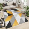 2x3 Rug Gold Gray Black Irregular Washable Rugs, Light Luxury Abstract Geometric Stripe Art Laundry Room Carpet Non Slip Throw Rugs for Bathroom Kitchen Sink Front Door Bedroom Bedside view 2