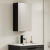 eclife 24" Bathroom Medicine Cabinet W/Mirror, Single Door Bathroom Black Wall Mount Mirror Cabinet, Hanging Triple Shelf Storage Cabinet Opens Left and Right view 1