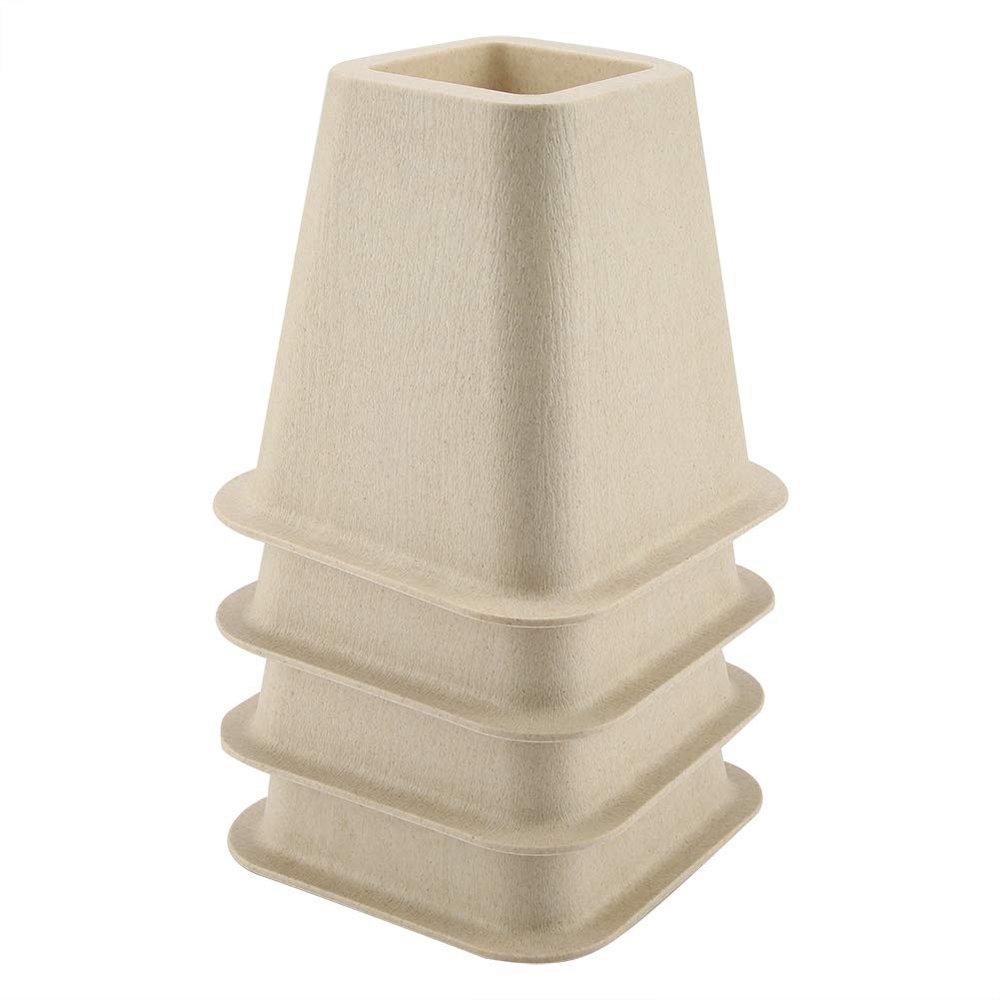 Furniture Raisers Heavy Duty Bed Lifters Elephant Feet Plastic Sofa Chair Desk Raisers Made of Polypropylene Sturdy Structure for Table Bed Chair or Other Furniture Set of 4 Raisers 16 x 15 cm