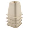 Furniture Raisers Heavy Duty Bed Lifters Elephant Feet Plastic Sofa Chair Desk Raisers Made of Polypropylene Sturdy Structure for Table Bed Chair or Other Furniture Set of 4 Raisers 16 x 15 cm view 1