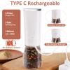 YMGSCC Electric Pepper Grinder Spice Mill Automatic Salt and Pepper Shaker Coffee Grinder with LED Light Set Adjustable Ceramic view 4