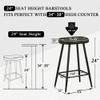 FIRAVOE Counter Stools Set of 3, Modern 24 inch Counter Height Stools, Black Faux Leather Backless Barstools for Kitchen Island (Black, 3 PCS 24'' Height) view 2