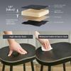 FIRAVOE Counter Stools Set of 3, Modern 24 inch Counter Height Stools, Black Faux Leather Backless Barstools for Kitchen Island (Black, 3 PCS 24'' Height) view 4