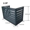 Cover for Outdoor air Conditioner Cover, Exterior air Conditioning Unit Cover, Mini Split Condenser Cover Aluminum Alloy air Conditioner Frame, Dustproof Waterproof for Indoor view 2
